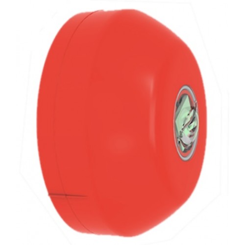 Hochiki Wall Beacon, red case, white LEDs