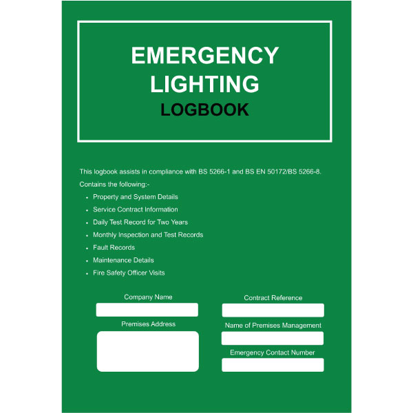 Emergency Lighting Log book